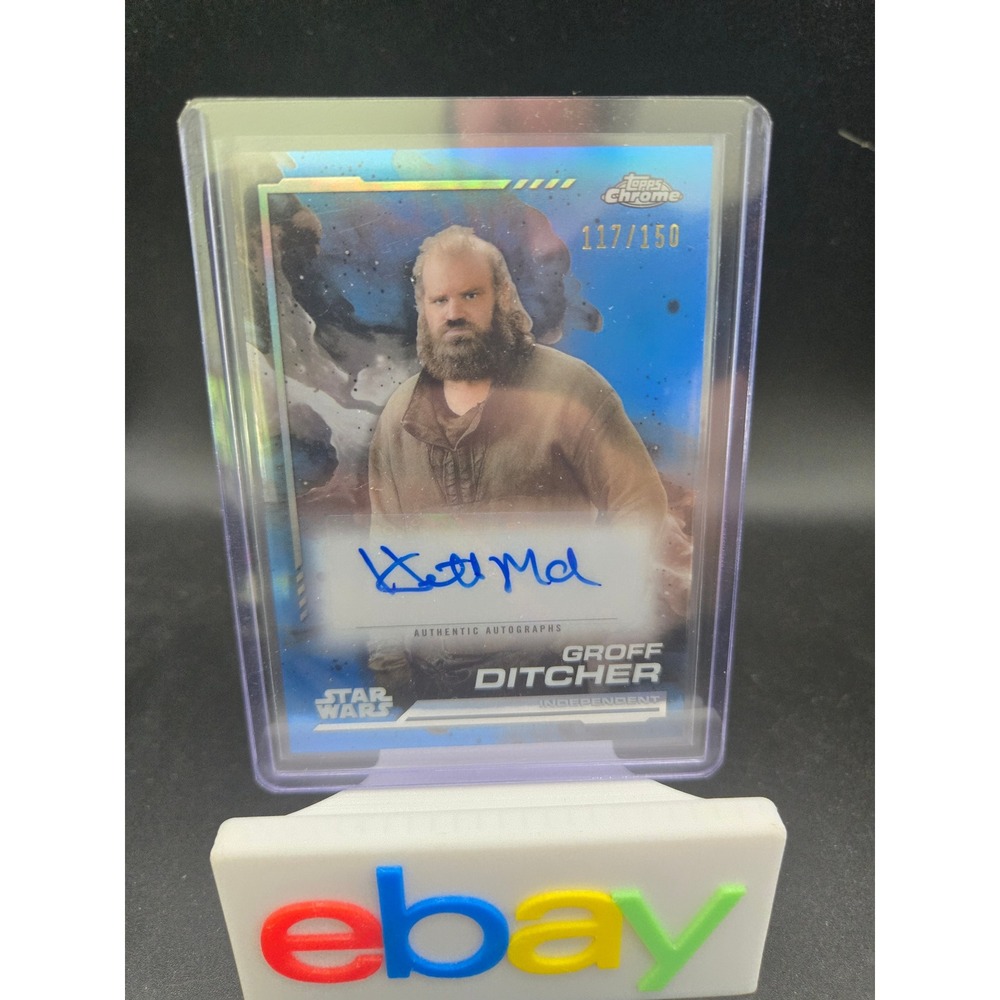 2023 Topps Chrome Star Wars Groff Ditcher Heath McGough Auto /150 AU-HM Blue